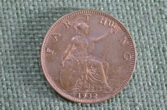 Монета 1 фартинг 1932 года. Великобритания. UNC.