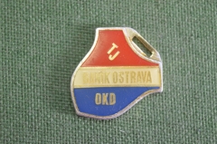 Брелок знак жетон "Banik Ostrava ФК Баник Острава футбольный клуб". Футбол. Чехословакия.