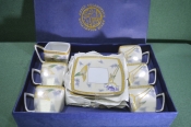 Сервиз, фарфоровые чайные пары в коробке. Фарфор. Ansin Collection. Китай.
