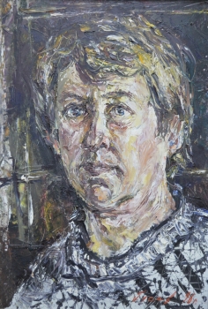 Автопортрет художника Гусева Петра. Оргалит, масло. 1998 г.