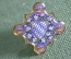 Знак, значок "Герб, короны, цветочный венок". Тяжелый металл, цанга.