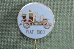 Знак, значок "Ретро Автомобиль Fiat 1900". Фиат. Заколка. Тяжелый металл, эмали.