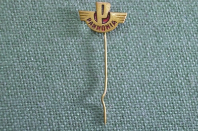 Знак значок "Pannonia". Мото. Мотоцикл. Тяжелый металл. Эмаль. Венгрия. 1950-е годы. №1
