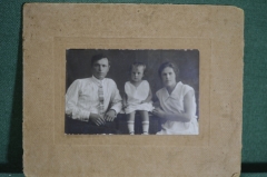 Фотография старинная "Семья". Ранние Советы, 1932 г.