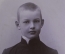 Фотография старинная кабинетная "Мальчик в черной рубашке". Семенов, Ялта. Российская Империя.