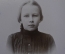 Фотография старинная "Девочка в черном платье". Фотоателье Семенова, Ялта. Российская Империя.