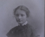 Фотография старинная "Девушка в черном платье с белым воротничком". Российская Империя.