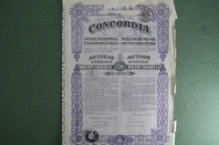 Нефтяная компания "Конкордия" (Concordia Industrie du Petrole). Акция на 250 лей. Румыния, 1920 г.