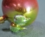 Елочная новогодняя игрушка рельефная "Яблоко фрукт". Стекло. Производитель???