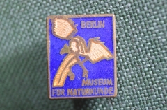 Знак, значок "Музей естественной истории, Берлин. Museun fur naturkunde". Птеродактиль. Тяжелый.