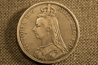 1 крона, Королева Виктория, Серебро, Великобритания, 1890 года
