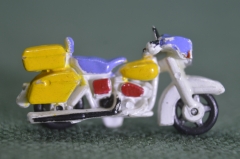Модель миниатюрная мотоцикл мото мотоциклист чоппер "Funrise". Китай. 1989 год.