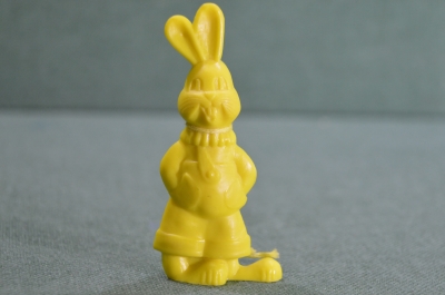 Игрушка, миниатюра "Заяц, зайчик". Колкий пластик.