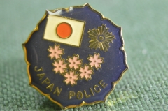 Знак, значок "Полиция Японии. Japan Police". Сакура. Цанга.