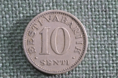 Монета 10 сенти, центов 1931 года, Эстония. Senti, Eesti Vabarik