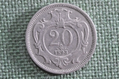 Монета 20 геллеров 1893 года, Австрия. #1