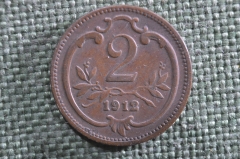 Монета 2 геллера 1912 года, Австрия.