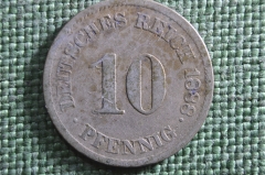 Монета 10 пфеннигов 1888 года, буквы J J. Deutsches Reich, Германская Империя.