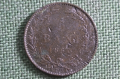 Монета 5 бани 1867 года. Romania, Румыния.