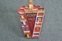 Знак, значок "Бухенвальд, концлагерь".  Buchenwald. Тяжелый металл.