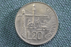 Монета 20 лир 1991 года. Ватикан. 