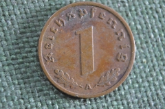 Монета 1 рейхспфенниг 1939 года. Рейх. Германия.