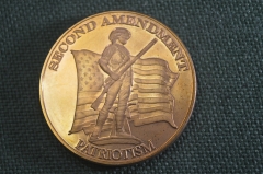Монета, жетон 1 унция Медь США. COPPER USA. Second amendment. Патриотизм. 