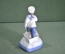 Игрушка елочная "Моряк, матрос, капитан". Корабль, кораблик. Керамика, майолика, ручная роспись. 