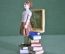 Игрушка елочная "Учительница, 1 сентября, школа". Преподаватель. Керамика, майолика, ручная роспись.