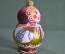 Елочная игрушка из стекла "Фигурка Матрешка". Стекло. Клин, "Елочка".