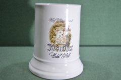 Кружка пивная фарфоровая на 0,5 литра. Kostriber Edel Pils. Рыбак. Фарфор, Германия. 