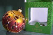 Елочная игрушка из стекла, шар 