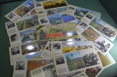 Открытки большого формата "Целина". По книге Л.И. Брежнева. Набор 24 шт. СССР. 1980 год.