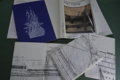 Книга "HMS Victory". Парусники, чертежи. Ноэль Хакни. На немецком, 1980 год. #K3