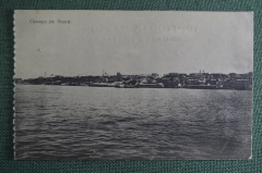 Открытка старинная "Самара с Волги". Изд. Клюкина, 1916 год. Российская Империя.