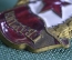 Знак, значок "Гвардия". Тяжелый металл, эмали. Армия. З-д Победа, СССР. Производственный брак.