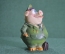 Статуэтка, фигурка "Свинтус, НАТОвский генерал". Военоначальник. Свинья, хрюндель. Пластик. #3