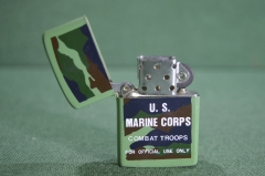 Зажигалка бензиновая "US MARINE CORPS. Combat Troops". Scorpio. 