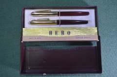 Ручка шариковая "Hero". Набор 2 шт. в коробке. Китай. Периода СССР.