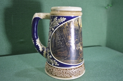 Кружка пивная керамическая "Terry Redlin". Утки. Охотничий домик. США. Америка. 1990е.