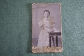 Фотография визитка. Девушка. Мода. Фото Павлова. Москва. Царская Россия. 