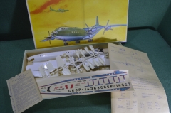 Модель сборная, самолет советский "AN-12, АН-12, Аэрофлот". Авиация. ГДР. 1970 -е годы. Дефект