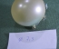 Игрушка елочная, шар шарик "Голубой, синие цветы". Стекло.