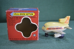 Игрушка модель самолет "Lockheed Tristar". В оригинальной коробке. Masudaya. Япония. 1970е.