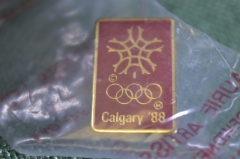 Знак, значок "Олимпиада в Калгари. Calgary 88". 1988 год. 