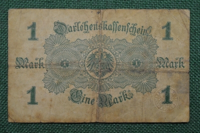 1 марка, (Darlehnskassenschein) Германия, 1914 год