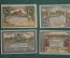 Нотгельды, боны, банкноты 10, 25, 50, 75 пфеннигов 1921 год, Хагенов (Мекленбург-Шверин), Германия