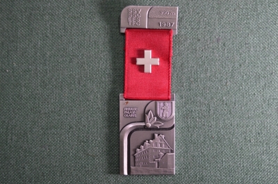 Стрелковая медаль "Freuler Palast Glarus", Швейцария, 1987г.
