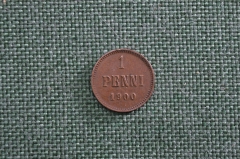 1 пенни 1900, Царская Россия, Русская Финляндия, медь, Николай 2