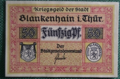 Нотгельд 50 пфеннигов без даты Blankenhain in Thüringen, Германия